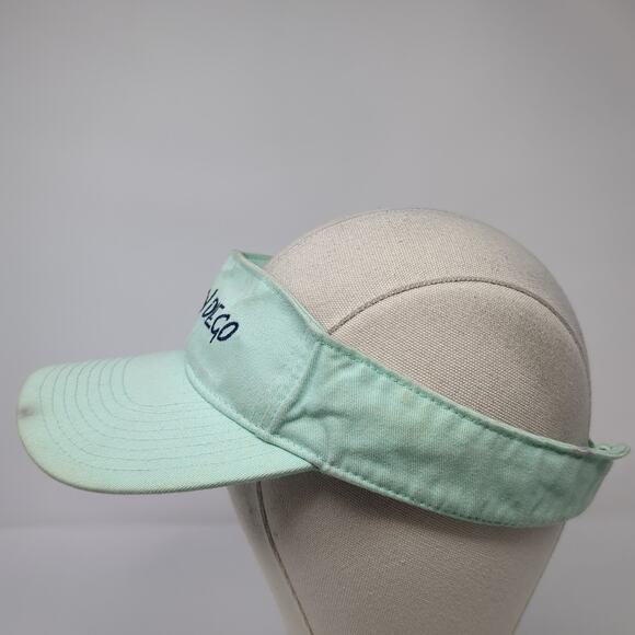 San Diego Strapback Visor Hat Green One Size Adjustable River Beach - Picture 3 of 8